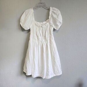 BP. White Puff Sleeves Milkmaid Mini Dress Size S